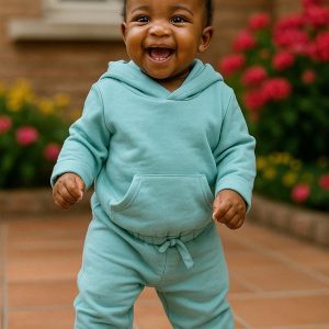 BABY HOODIE JOGGERS SET - MINT